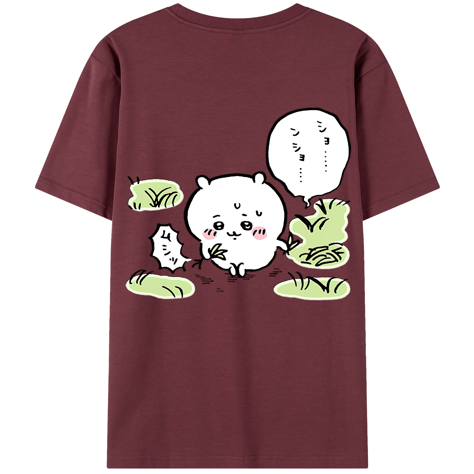 （画像用） ちいかわ ちいかわ Chii-kawa chiikawa 綿100％半袖Tシャツ（背面プリント）